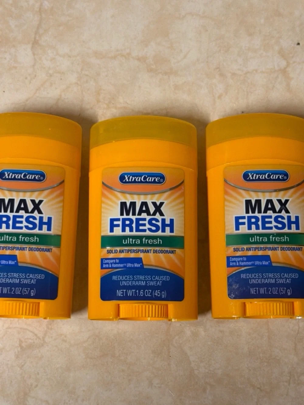 Pack of 3 Max Fresh Ultra Fresh Solid Antiperspirant Deodorant - Yellow